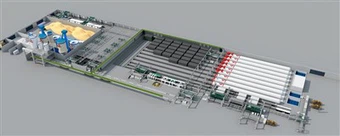 Linha de produção de blocos de concreto aerado